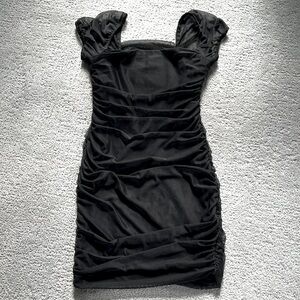 princess polly black charvi mini dress